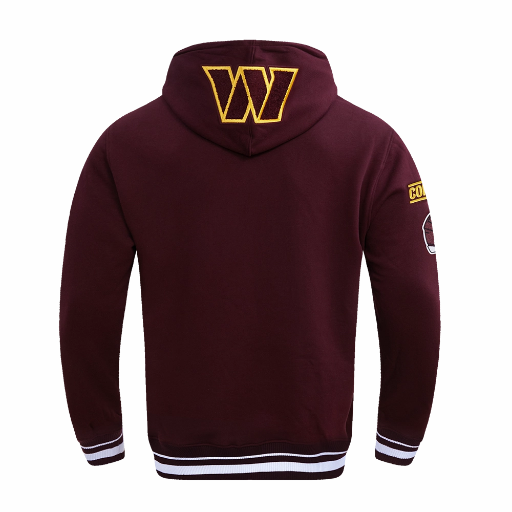 NFL WASHINGTON COMMANDERS MASHUP MEN'S RIB PULLOVER HOODIE (WINE)