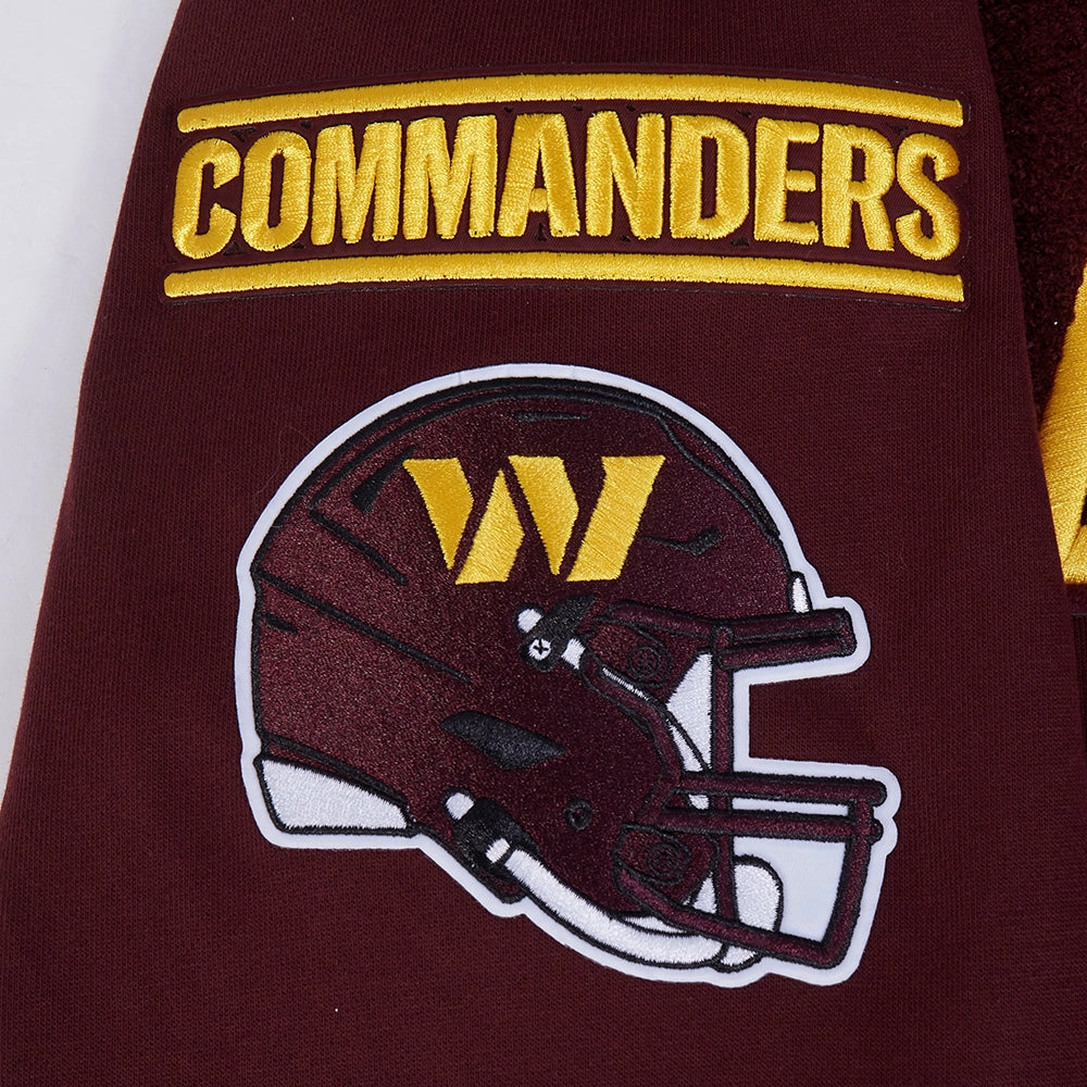 NFL WASHINGTON COMMANDERS MASHUP MEN'S RIB PULLOVER HOODIE (WINE)