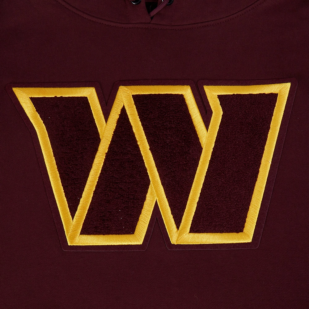 NFL WASHINGTON COMMANDERS MASHUP MEN'S RIB PULLOVER HOODIE (WINE)