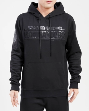 NFL WASHINGTON COMMANDERS TRIPLE BLACK MEN'S PULLOVER HOODIE (TRIPLE BLACK)