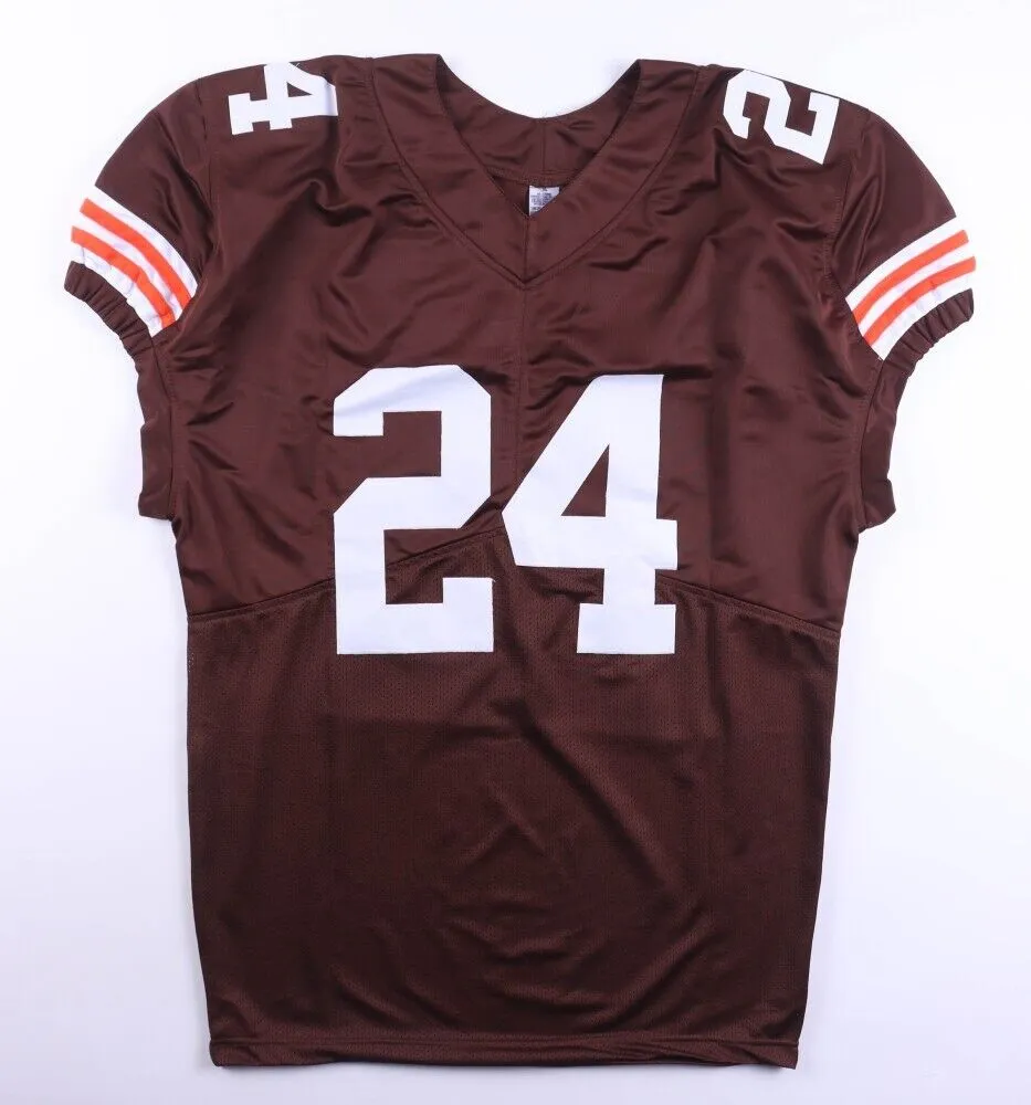Nick Chubb Signed Cleveland Browns Pro Cut Jersey (Beckett) 2nd Rnd Pick 2018 RB