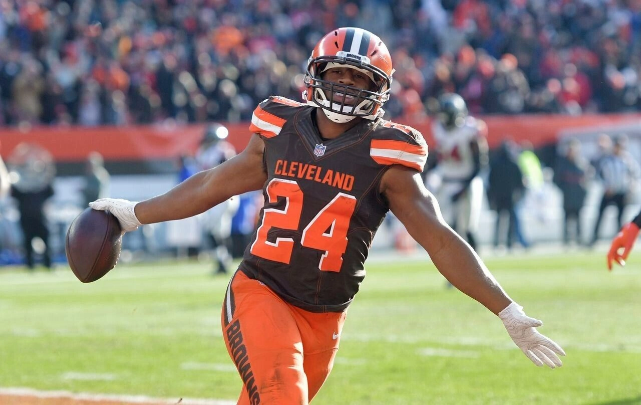 Nick Chubb Signed Browns Jersey (Beckett COA) Cleveland, 2nd Rnd Draft Pick 2018