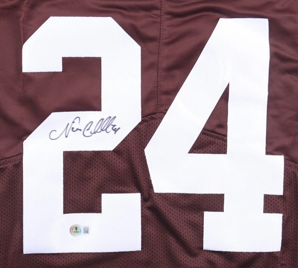 Nick Chubb Signed Cleveland Browns Pro Cut Jersey (Beckett) 2nd Rnd Pick 2018 RB