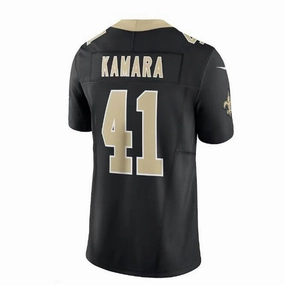NO.Saints #41 Alvin Kamara Vapor F.U.S.E. Limited Jersey - Black Stitched American Football Jerseys
