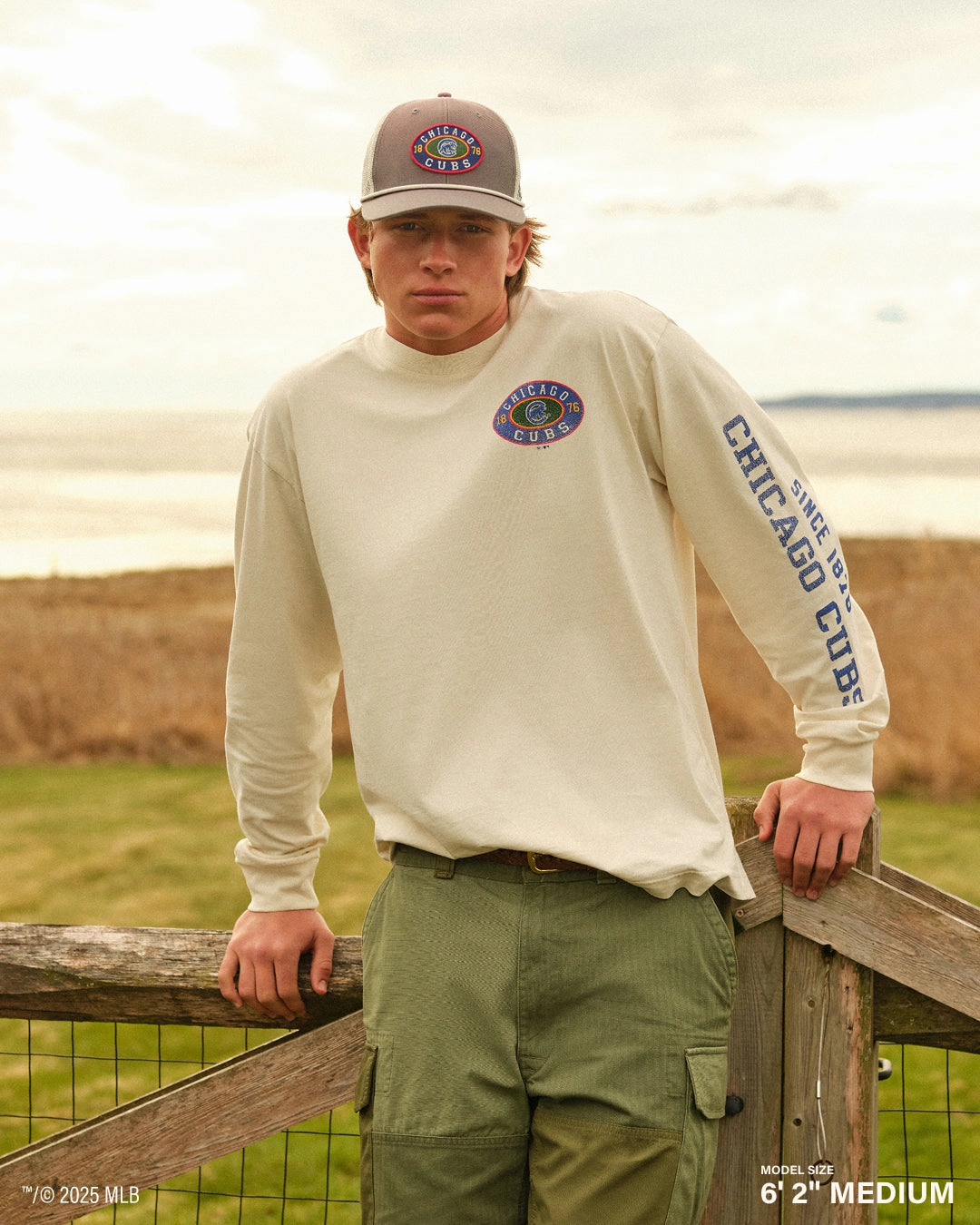 NOTRE DAME FIGHTING IRISH TIDE SWEEP MONTAUK '47 FOUNDATION LONG SLEEVE TEE