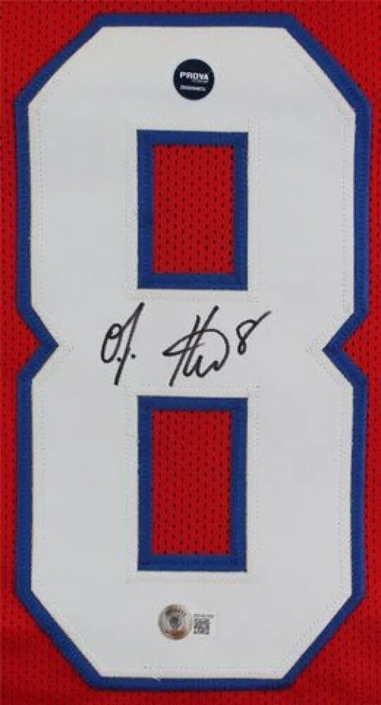 O J Howard Signed Buffalo Bill Jersey (Beckett) Super Bowl LV Champion Tight End