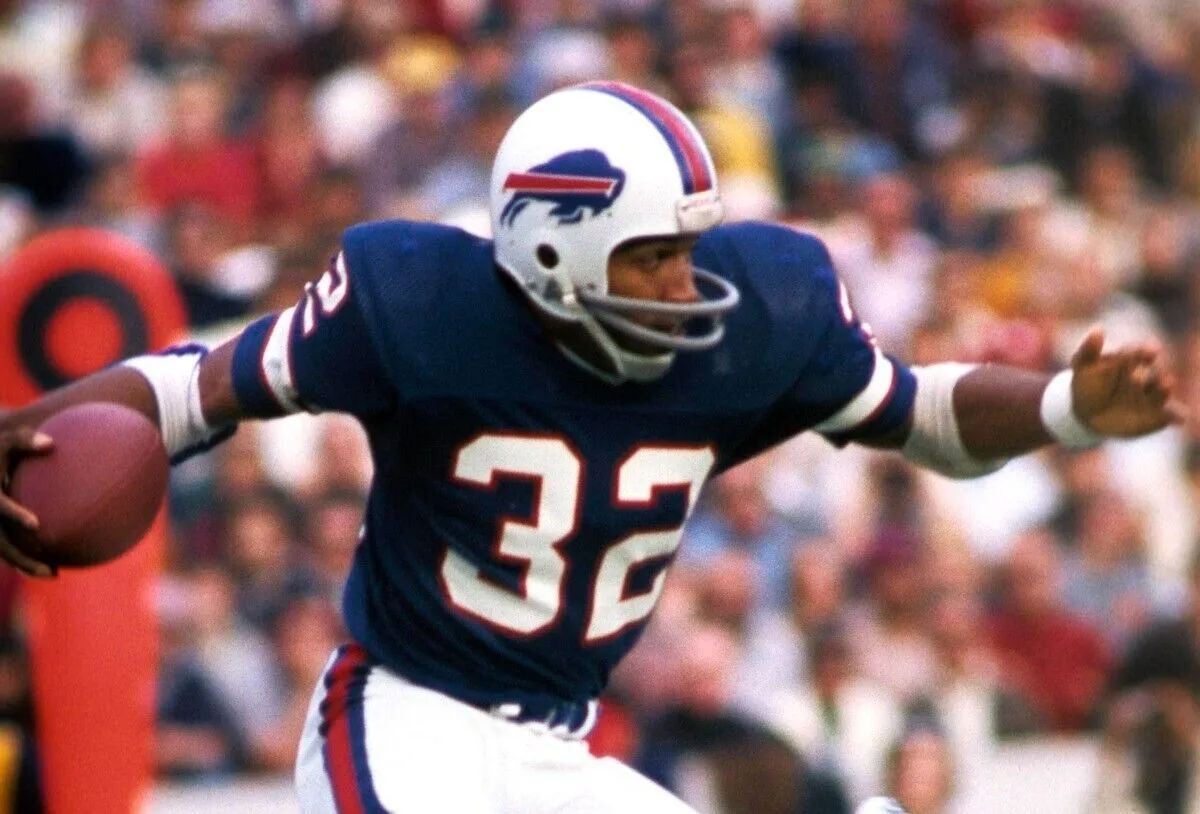 O J Simpson Signed Buffalo Bills Stars & Stripes Jersey (JSA COA) 5Pro Bowl R.B