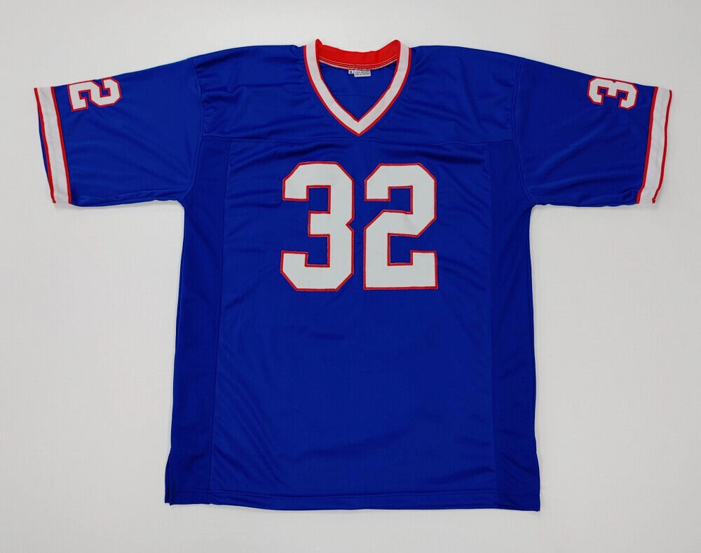 O.J. Simpson Signed Buffalo Bills Blue Throwback Jersey (JSA COA) 5Pro Bowl RB