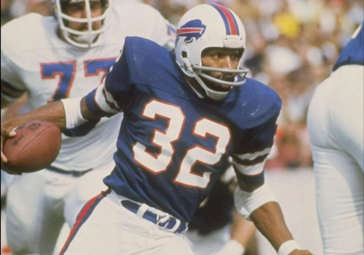 O.J. Simpson Signed Buffalo Bills Blue Throwback Jersey (JSA COA) 5Pro Bowl RB