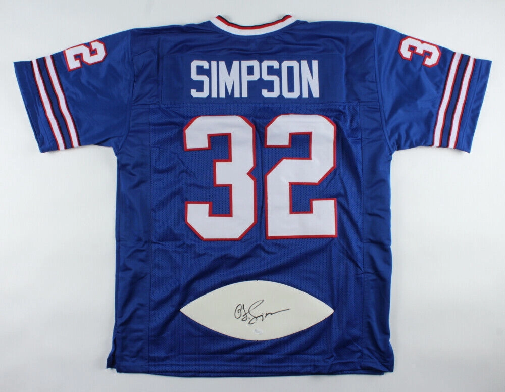 O. J Simpson Signed Buffalo Bills Jersey (JSA COA) 5Pro Bowl R.B. (19721976)