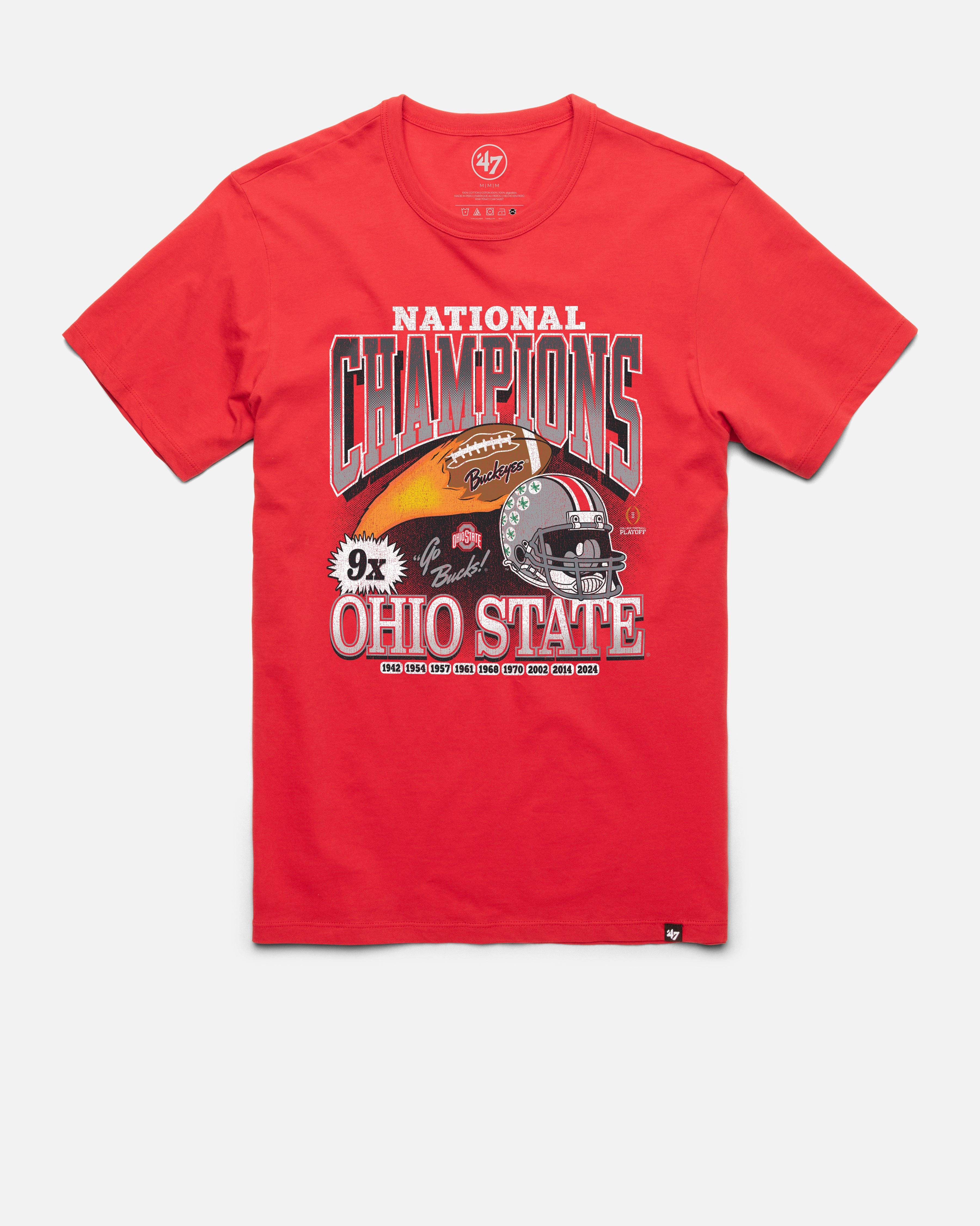 OHIO STATE BUCKEYES 2024 CFP NATIONAL CHAMPIONS '47 FRANKLIN TEE