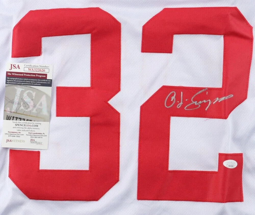 O.J. Simpson Signed San Francisco 49ers Jersey (JSA COA) 5Pro Bowl Running Back