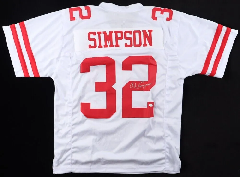O.J. Simpson Signed San Francisco 49ers Jersey (JSA COA) 5Pro Bowl Running Back