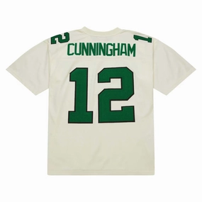 P.Eagles #12 Randall Cunningham Mitchell & Ness Chainstitch Legacy Jersey - Cream Stitched American Football Jerseys