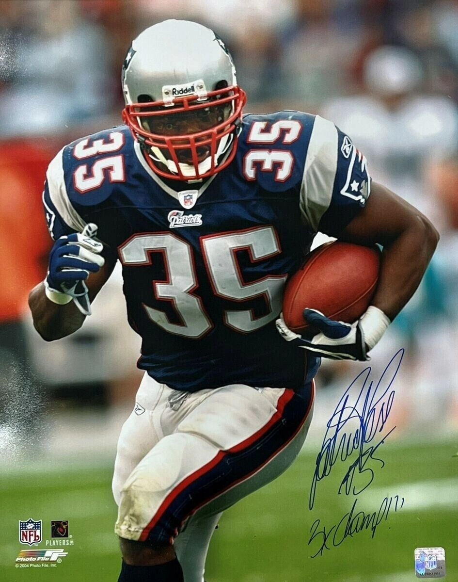 Patrick Pass Signed New England Patriots Jersey "3x SB Champ" (JSA COA) Fullback