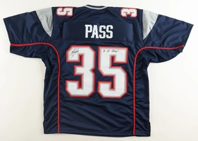 Patrick Pass Signed New England Patriots Jersey "3x SB Champ" (JSA COA) Fullback