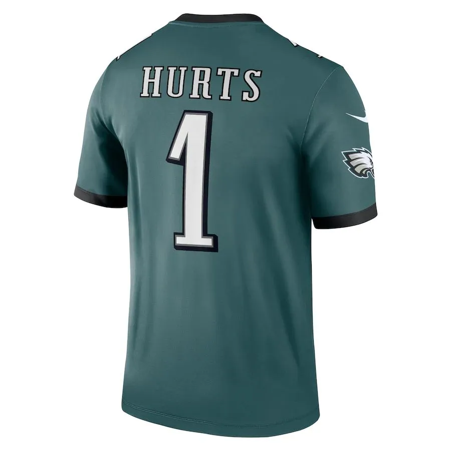 P.Eagles #1 Jalen Hurts Midnight Green Legend Jersey Stitched American Football Jerseys