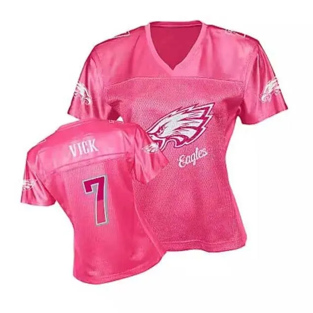 P.Eagles #7 Michael Vick Pink Fan Stitched American Football Jerseys
