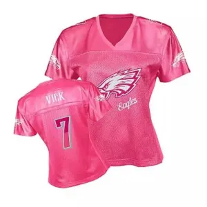P.Eagles #7 Michael Vick Pink Fan Stitched American Football Jerseys