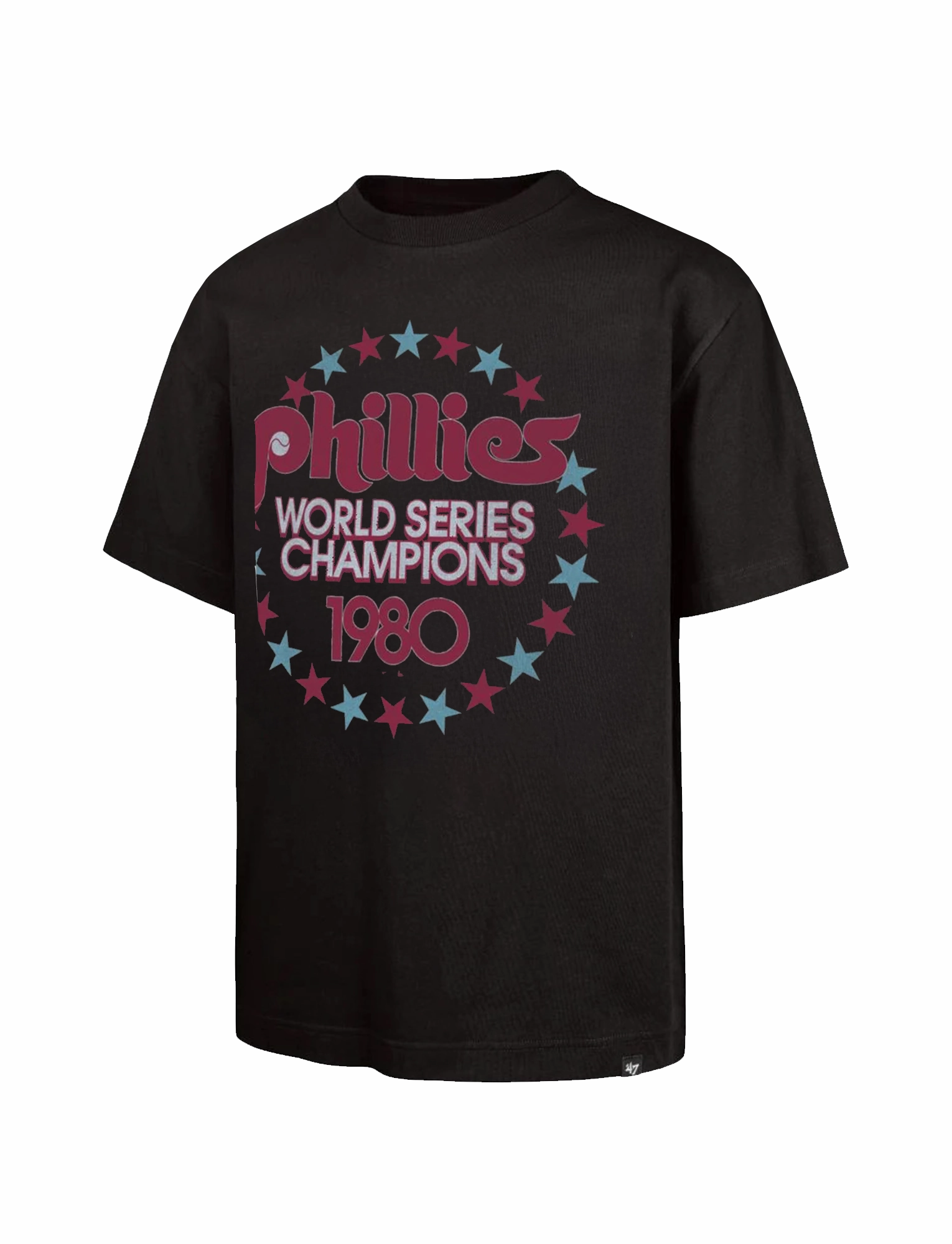 Philadelphia Phillies '47 MLB 80 Champs Vintage Foundation T-Shirt - Carbonite