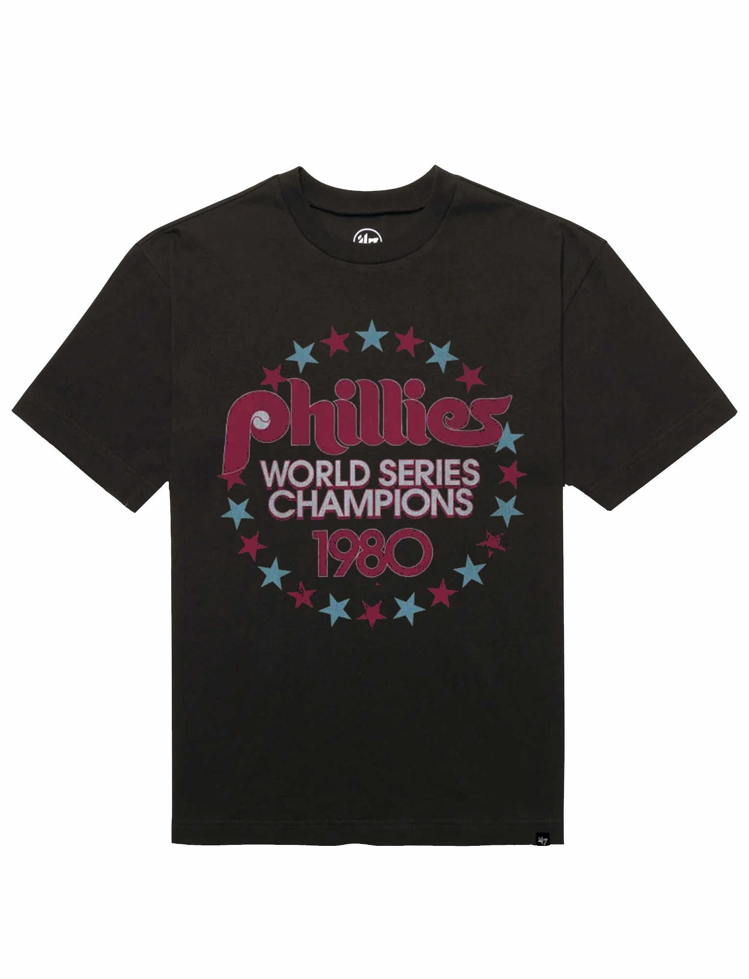 Philadelphia Phillies '47 MLB 80 Champs Vintage Foundation T-Shirt - Carbonite