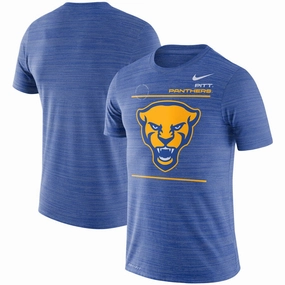 Pitt Panthers NCAA UK Large Nike Sideline Velocity Performance T-Shirt - Royal