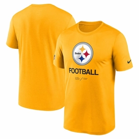 Pittsburgh Steelers NFL UK Medium Nike Sideline Infograph Performance T-Shirt - Gold