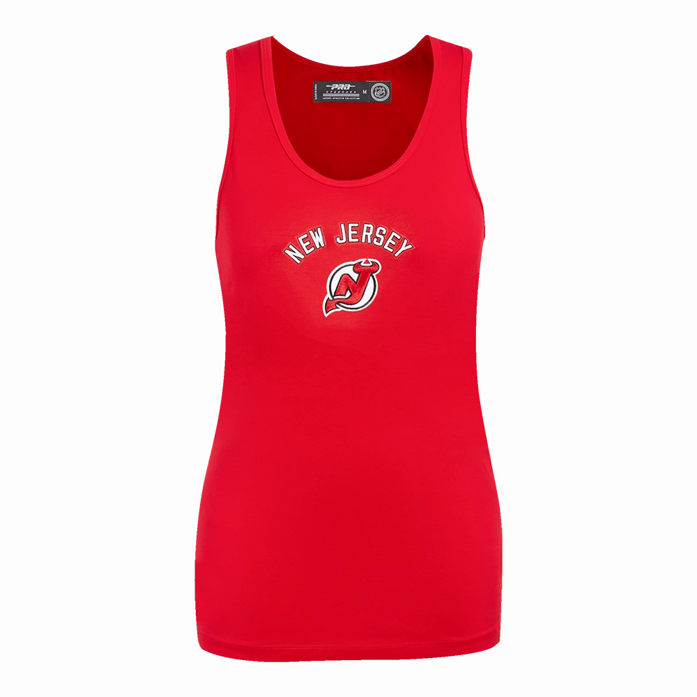 PLAYERA DE TIRANTES DE CORTE RELAJADO NHL NEW JERSEY DEVILS CLASSIC CHENILLE PARA MUJER