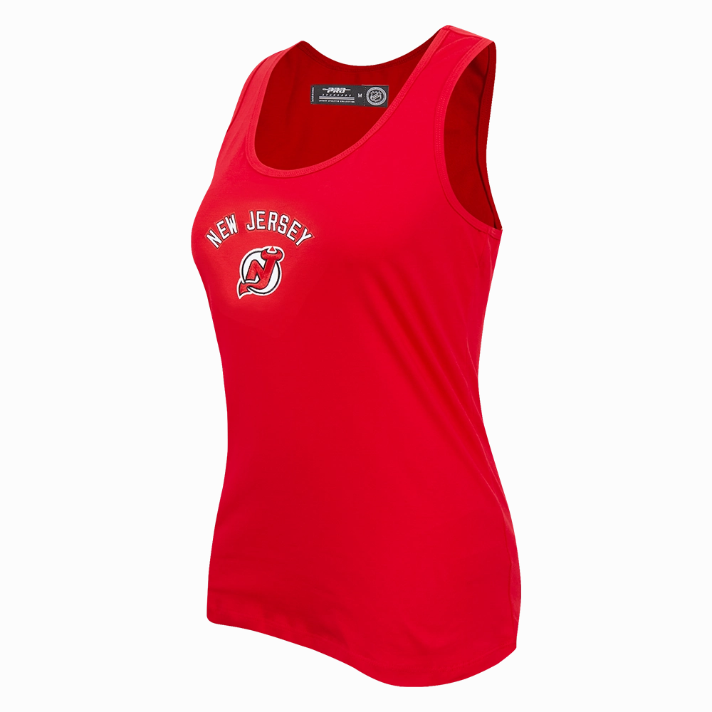 PLAYERA DE TIRANTES DE CORTE RELAJADO NHL NEW JERSEY DEVILS CLASSIC CHENILLE PARA MUJER