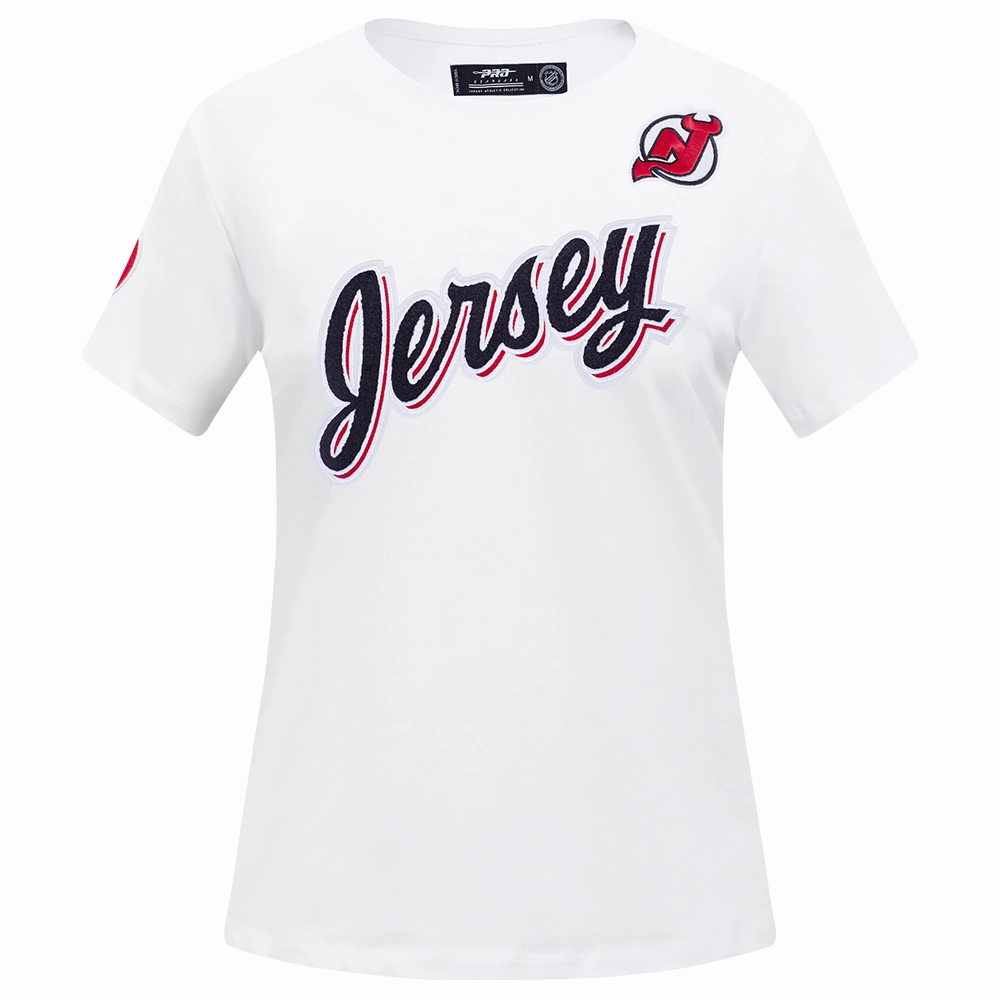 PLAYERA NHL NEW JERSEY DEVILS CLASSIC CHENILLE PARA MUJER