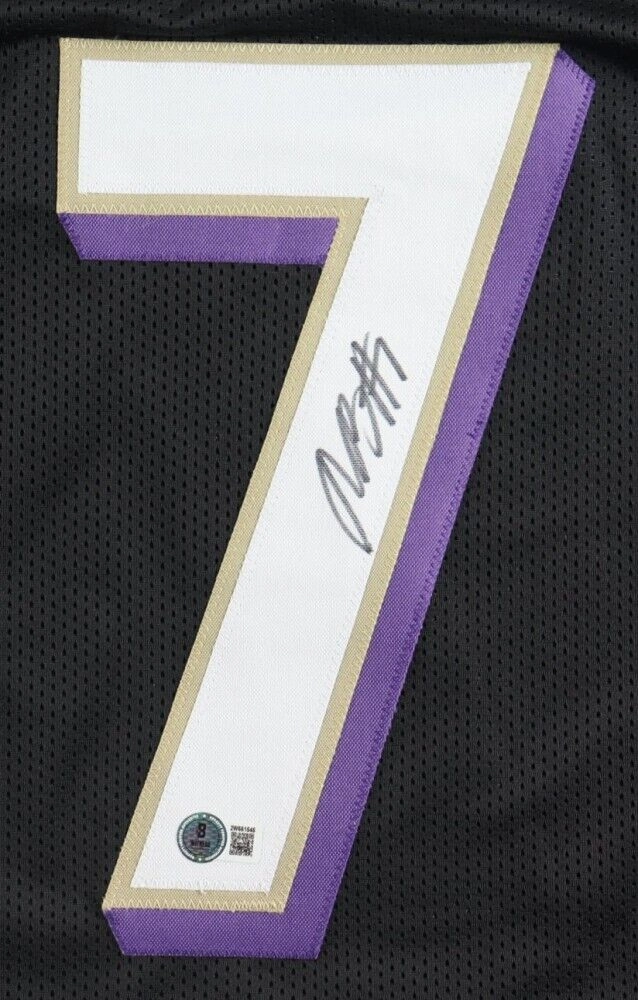 Rashod Bateman Signed Baltimore Ravens Black Jersey (Beckett) 2021 1st Round Pck