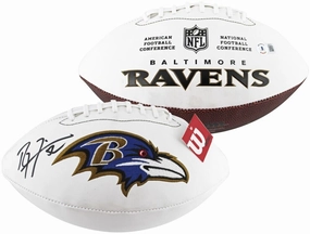 Ray Lewis Signed Baltimore Ravens Logo Football (Beckett) 13xPro Bowl L.B.