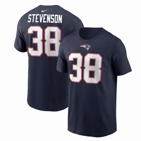 Rhamondre Stevenson NFL New England Patriots Nike Player Name & Number T-Shirt - Navy