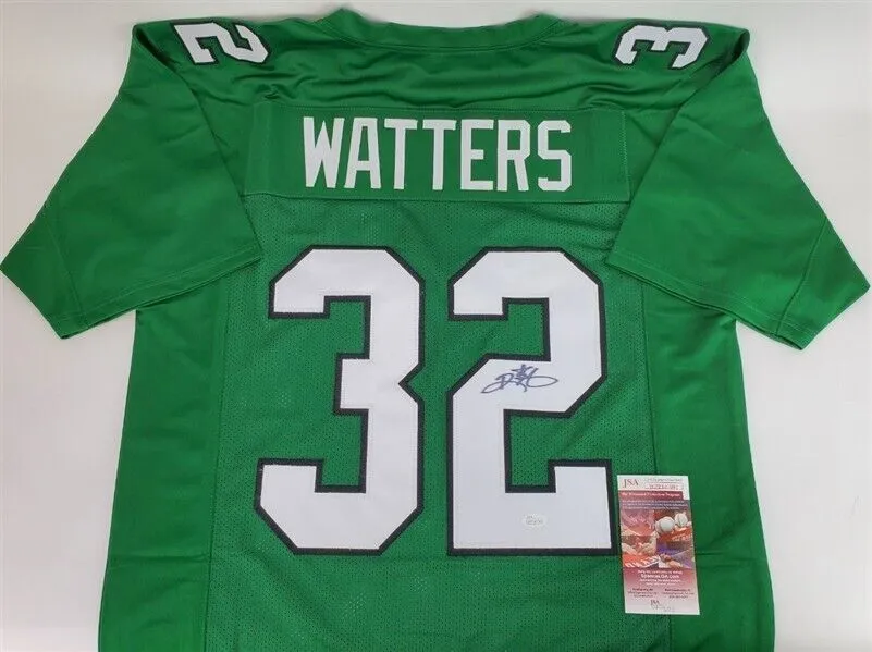 Ricky Watters Signed Philadelphia Eagles Jersey (JSA COA) 5Pro Bowl R.B.