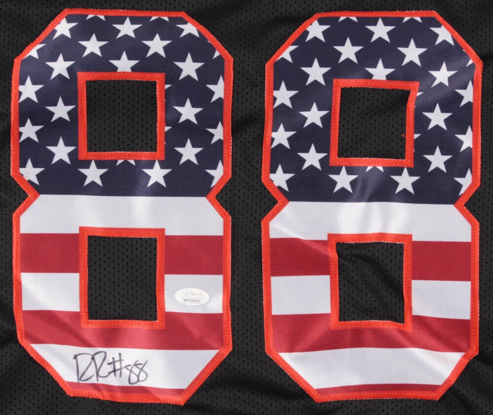 Riley Ridley Signed Chicago Bears "American Flag" Jersey (JSA)  2019 4th Rd Pick