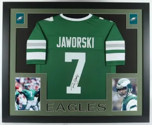 Ron Jaworski Signed Philadelphia Eagles 35x43 Framed Jersey (JSA) 1980 Pro Bowl