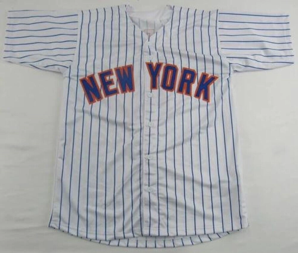 Ron Swoboda Signed New York Mets Pinstriped Jersey (JSA) 1969 Met/ The Catch