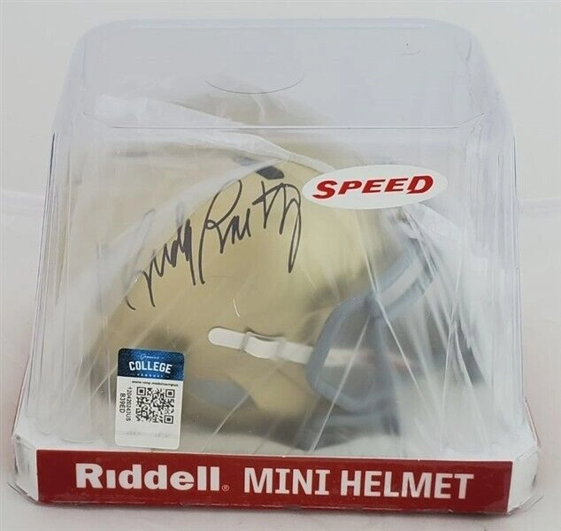 Rudy Ruettiger Signed Notre Dame Fighting Irish Mini-Helmet (JSA COA)