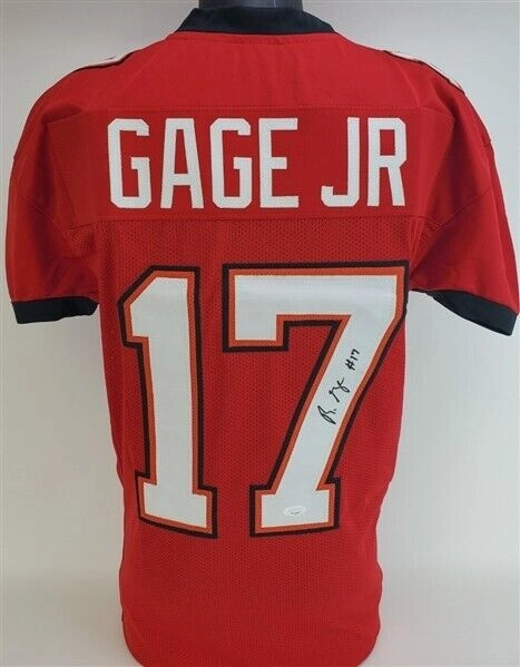 Russell Gage Signed Buccaneers Throwback Jersey (JSA COA) / Tampa Bay's New W.R.