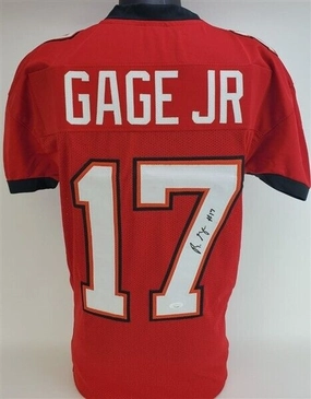 Russell Gage Signed Buccaneers Throwback Jersey (JSA COA) / Tampa Bay's New W.R.