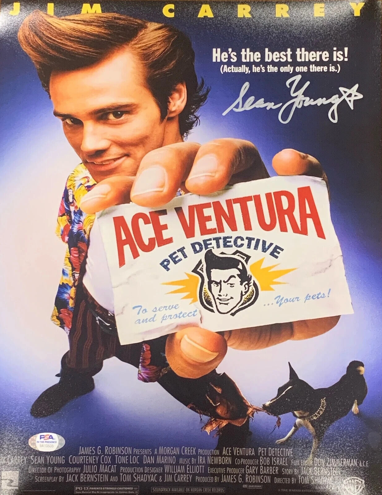 Sean Young (Ray Finkle) Signed Jersey (PSA COA) "Ace Ventura" Miami Dolphins