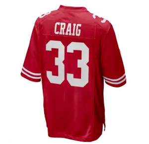 SF. 49ers #33 Roger Craig Vapor  Limited Jersey - Scarlet Stitched American Football Jersey