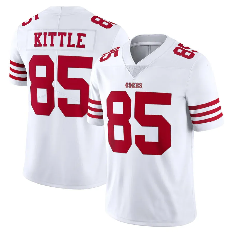 SF.49ers  # 85 George Kittle New White Stitched American Football Jerseys 2022