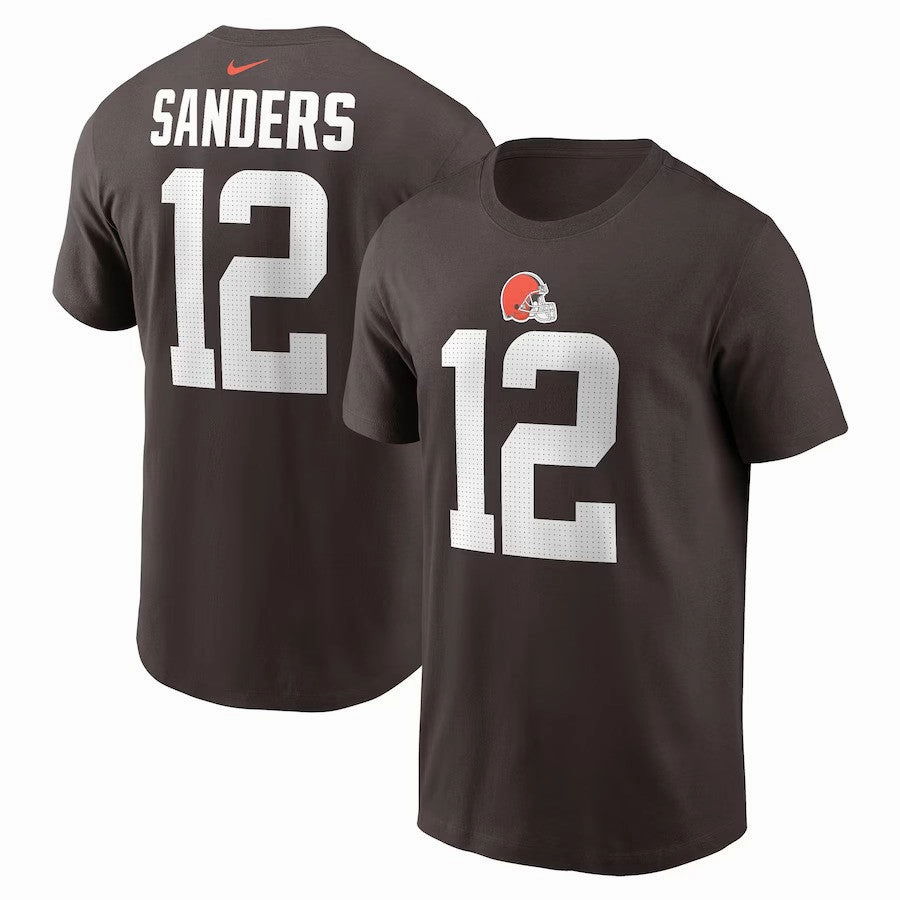 Shedeur Sanders NFL Cleveland Browns Nike 2025 NFL Draft Name & Number T-Shirt - Brown