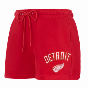 SHORTS DE ALGODN NHL DETROIT RED WINGS CLASSIC CHENILLE PARA MUJER