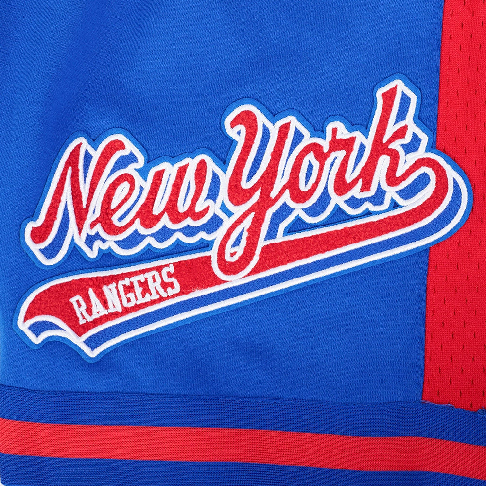 SHORTS DE BASQUETBOL NHL NEW YORK RANGERS SCRIPT TAIL