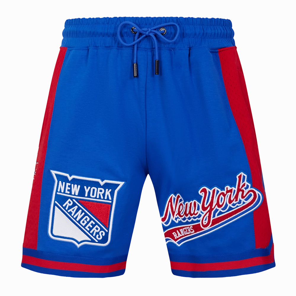 SHORTS DE BASQUETBOL NHL NEW YORK RANGERS SCRIPT TAIL