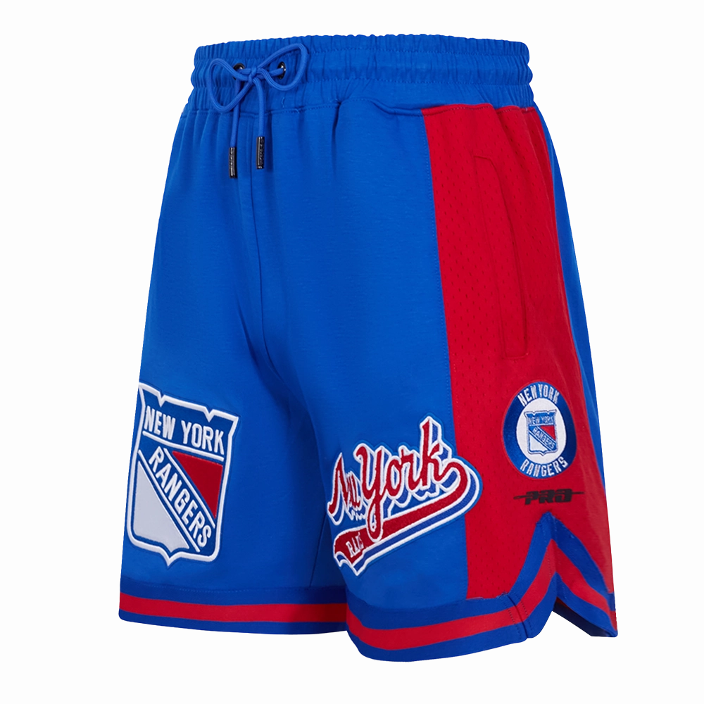 SHORTS DE BASQUETBOL NHL NEW YORK RANGERS SCRIPT TAIL