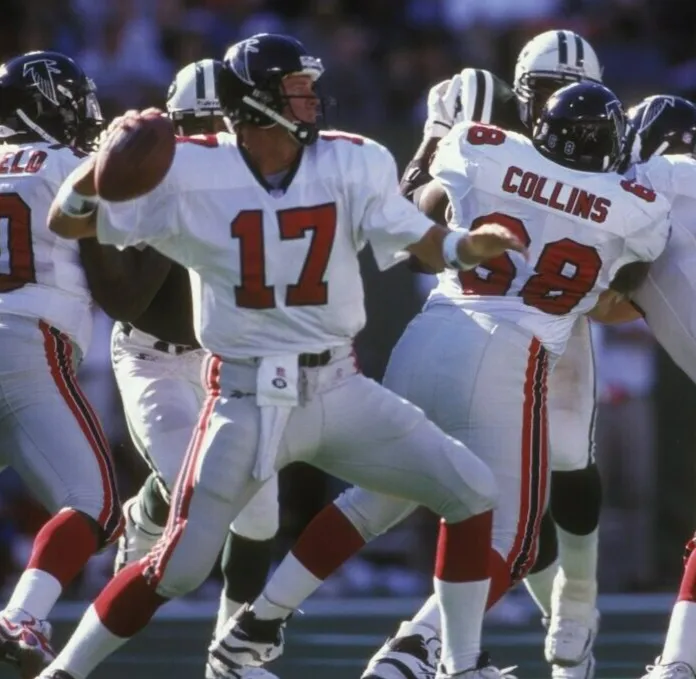 Steve DeBerg Signed Atlanta Falcons Jersey (JSA COA) Over 34,000 Passing Yards