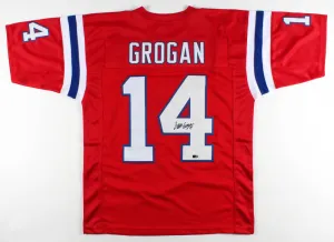 Steve Grogan Signed New England Patriots Jersey (AIV COA) Pats QB 1975?990